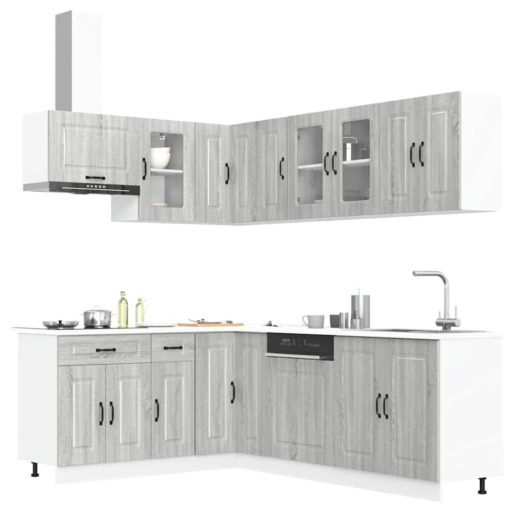 Set Mobili Da Cucina 11 Pz Kalmar Legno Vecchio In Truciolato