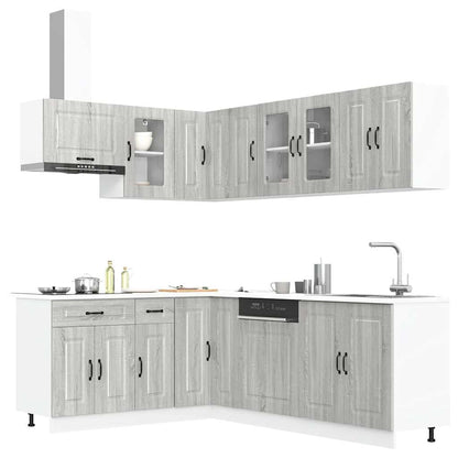 Set Mobili Da Cucina 11 Pz Kalmar Legno Vecchio In Truciolato