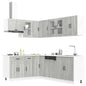 Set Mobili Da Cucina 11 Pz Kalmar Legno Vecchio In Truciolato