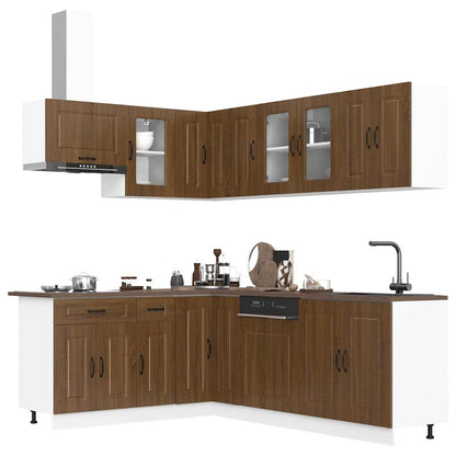 Set Mobili Da Cucina 11 Pz Kalmar Legno Vecchio In Truciolato