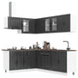 Set Mobili Da Cucina 11 Pz Lucca Neri Legno Multistrato
