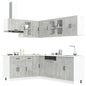 Set Mobili Da Cucina 11 Pz Lucca Neri Legno Multistrato