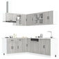 Set Mobili Da Cucina 11 Pz Lucca Neri Legno Multistrato