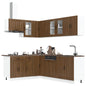 Set Mobili Da Cucina 11 Pz Lucca Neri Legno Multistrato