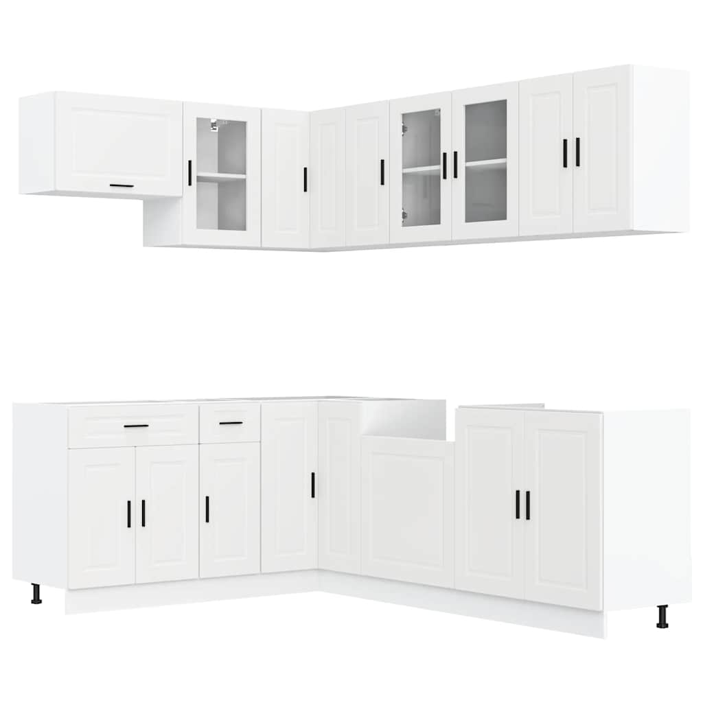Set Mobili Da Cucina 11 Pz Porto Bianchi Legno Multistrato