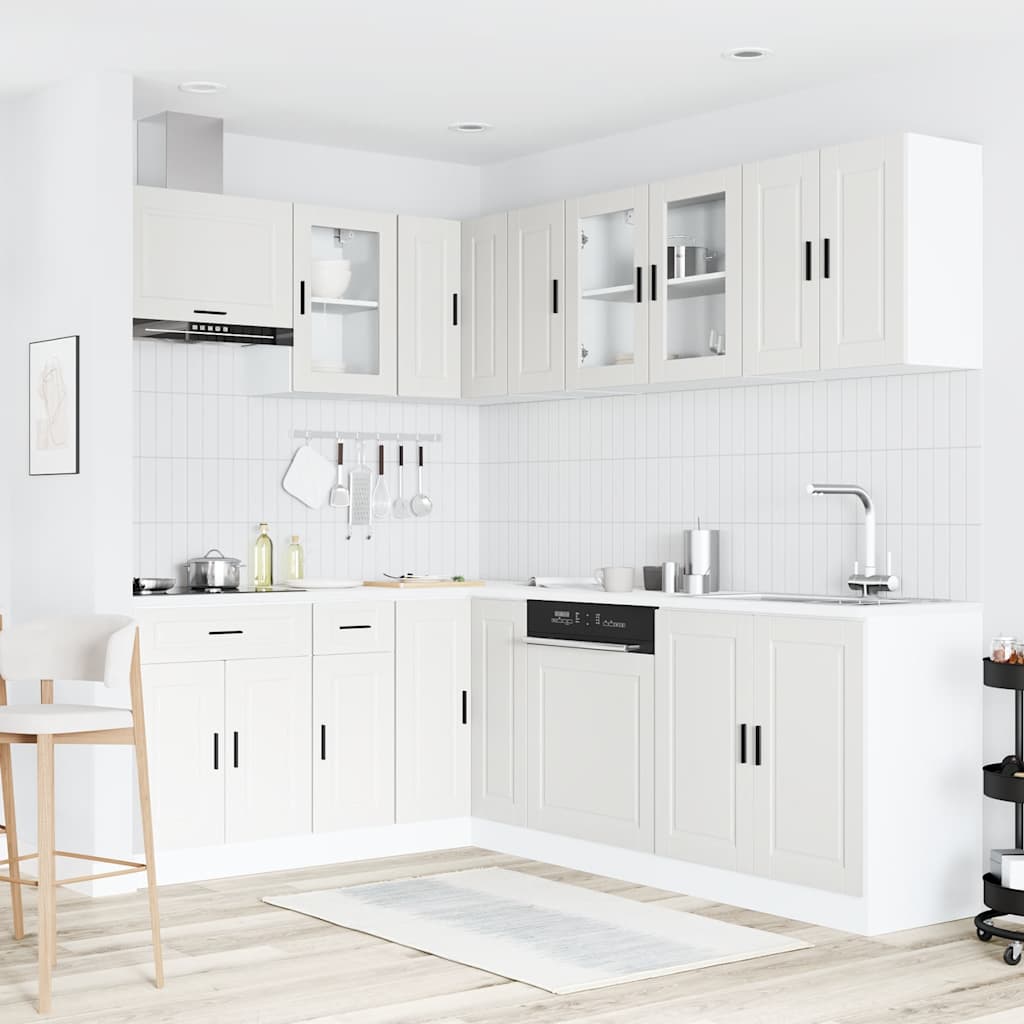 Set Mobili Da Cucina 11 Pz Porto Bianchi Legno Multistrato
