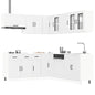 Set Mobili Da Cucina 11 Pz Kalmar Legno Vecchio In Truciolato