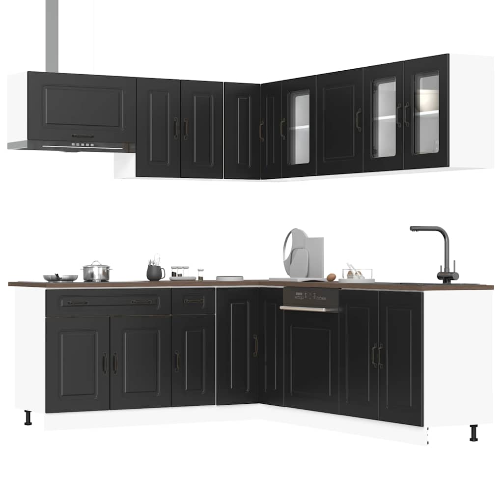 Set Mobili Da Cucina 11 Pz Kalmar Legno Vecchio In Truciolato