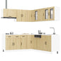 Set Mobili Da Cucina 11 Pz Kalmar Legno Vecchio In Truciolato