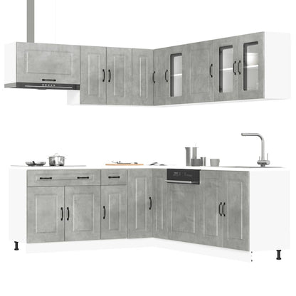 Set Mobili Da Cucina 11 Pz Kalmar Legno Vecchio In Truciolato