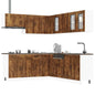 Set Mobili Da Cucina 11 Pz Kalmar Legno Vecchio In Truciolato
