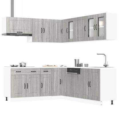 Set Mobili Da Cucina 11 Pz Kalmar Legno Vecchio In Truciolato