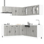 Set Mobili Da Cucina 11 Pz Kalmar Legno Vecchio In Truciolato