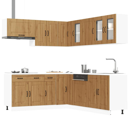 Set Mobili Da Cucina 11 Pz Kalmar Legno Vecchio In Truciolato