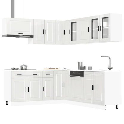 Set Mobili Da Cucina 11 Pz Porto Neri Legno Multistrato