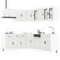 Set Mobili Da Cucina 11 Pz Porto Neri Legno Multistrato