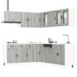 Set Mobili Da Cucina 11 Pz Porto Neri Legno Multistrato