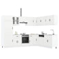 Set Mobili Da Cucina 14 Pz Lucca Bianchi Legno Multistrato