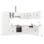 Set Mobili Da Cucina 14 Pz Lucca Bianchi Legno Multistrato