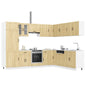 Set Mobili Da Cucina 14 Pz Lucca Bianchi Legno Multistrato