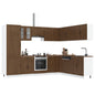 Set Mobili Da Cucina 14 Pz Lucca Bianchi Legno Multistrato