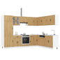 Set Mobili Da Cucina 14 Pz Lucca Bianchi Legno Multistrato