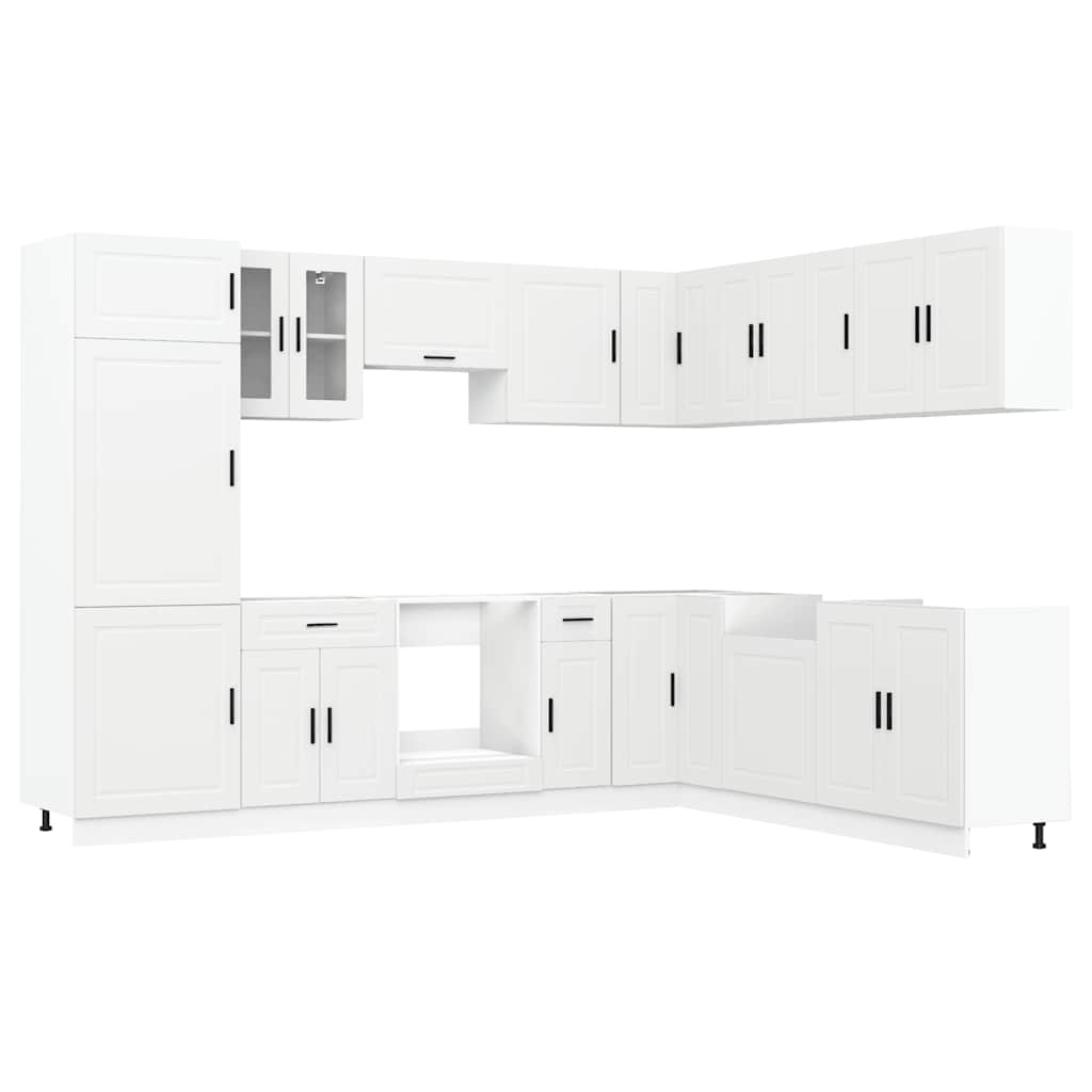 Set Mobili Da Cucina 14 Pz Porto Bianchi Legno Multistrato