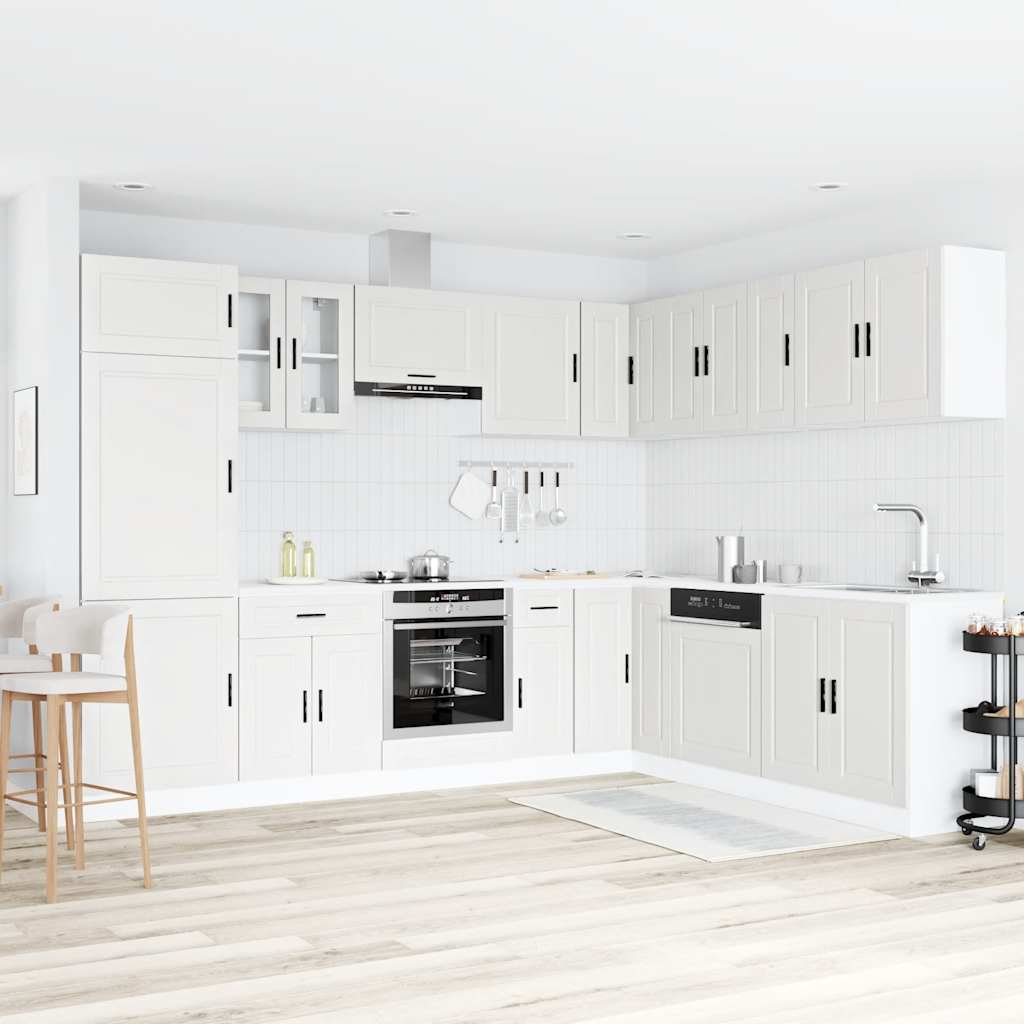 Set Mobili Da Cucina 14 Pz Porto Bianchi Legno Multistrato