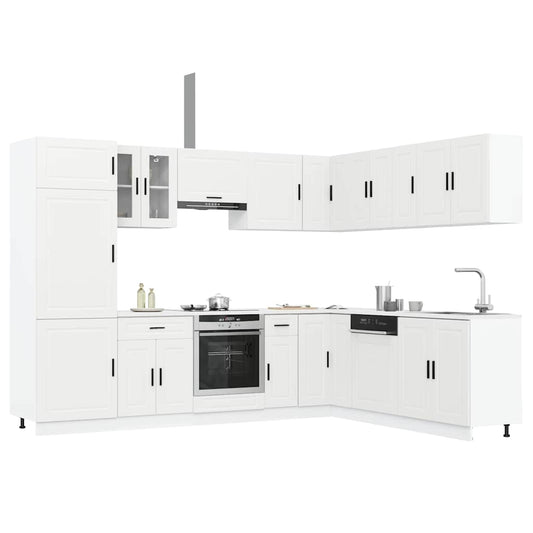 Set Mobili Da Cucina 14 Pz Porto Bianchi Legno Multistrato