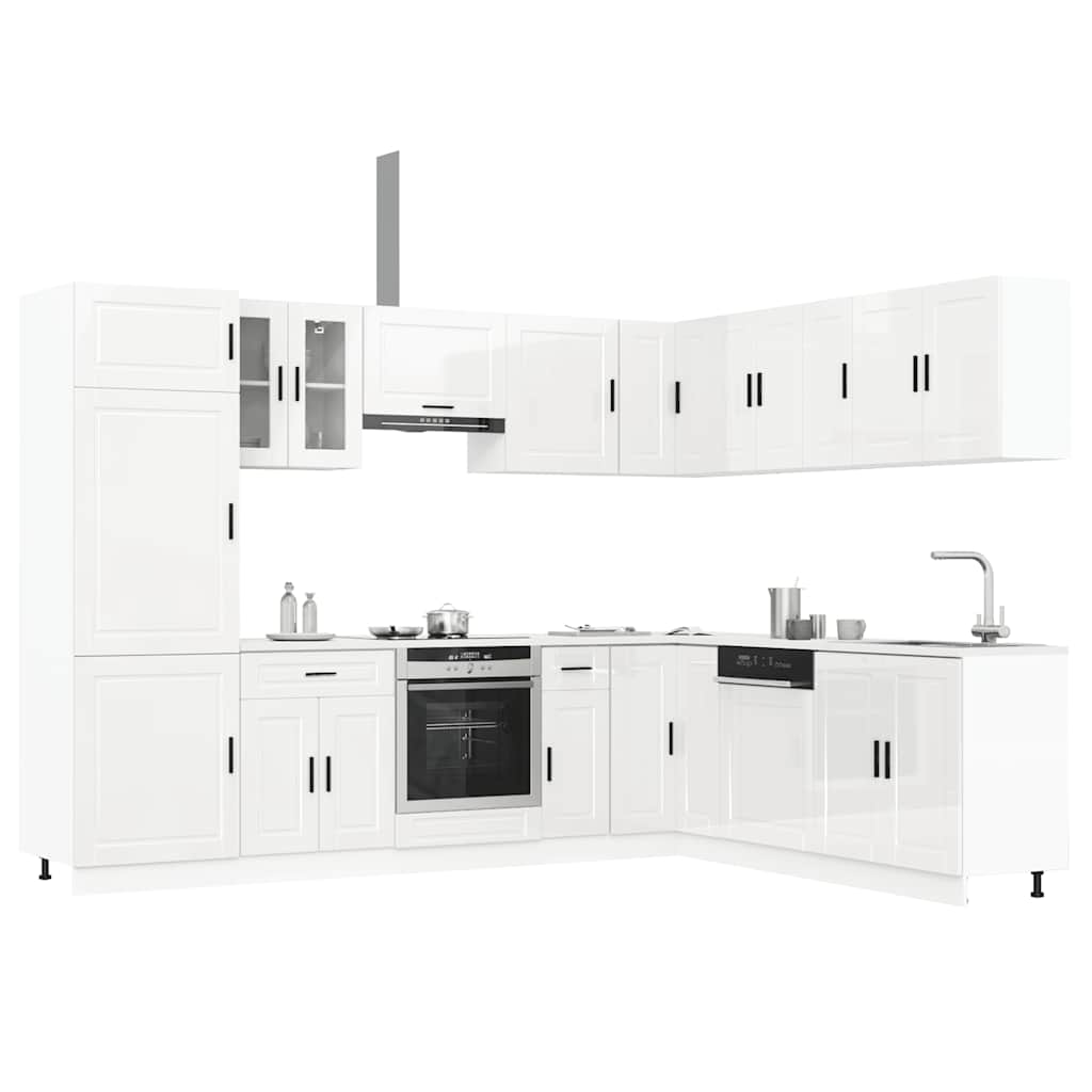 Set Mobili Da Cucina 14 Pz Porto Bianchi Legno Multistrato