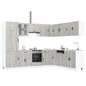 Set Mobili Da Cucina 14 Pz Porto Bianchi Legno Multistrato