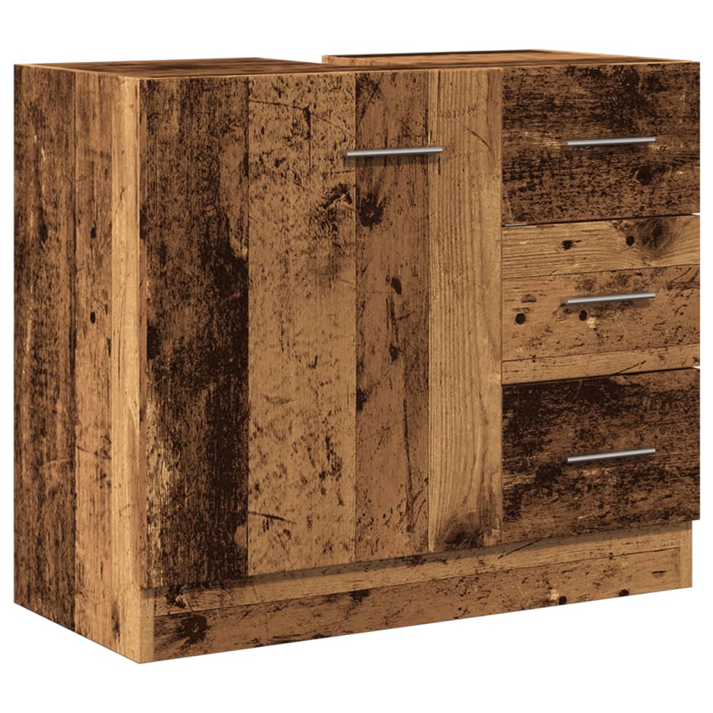 Mobile Sottolavabo Legno Vecchio 63X30X54 Cm In Truciolato