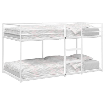 Letto A Castello Senza Materasso Bianco In Acciaio