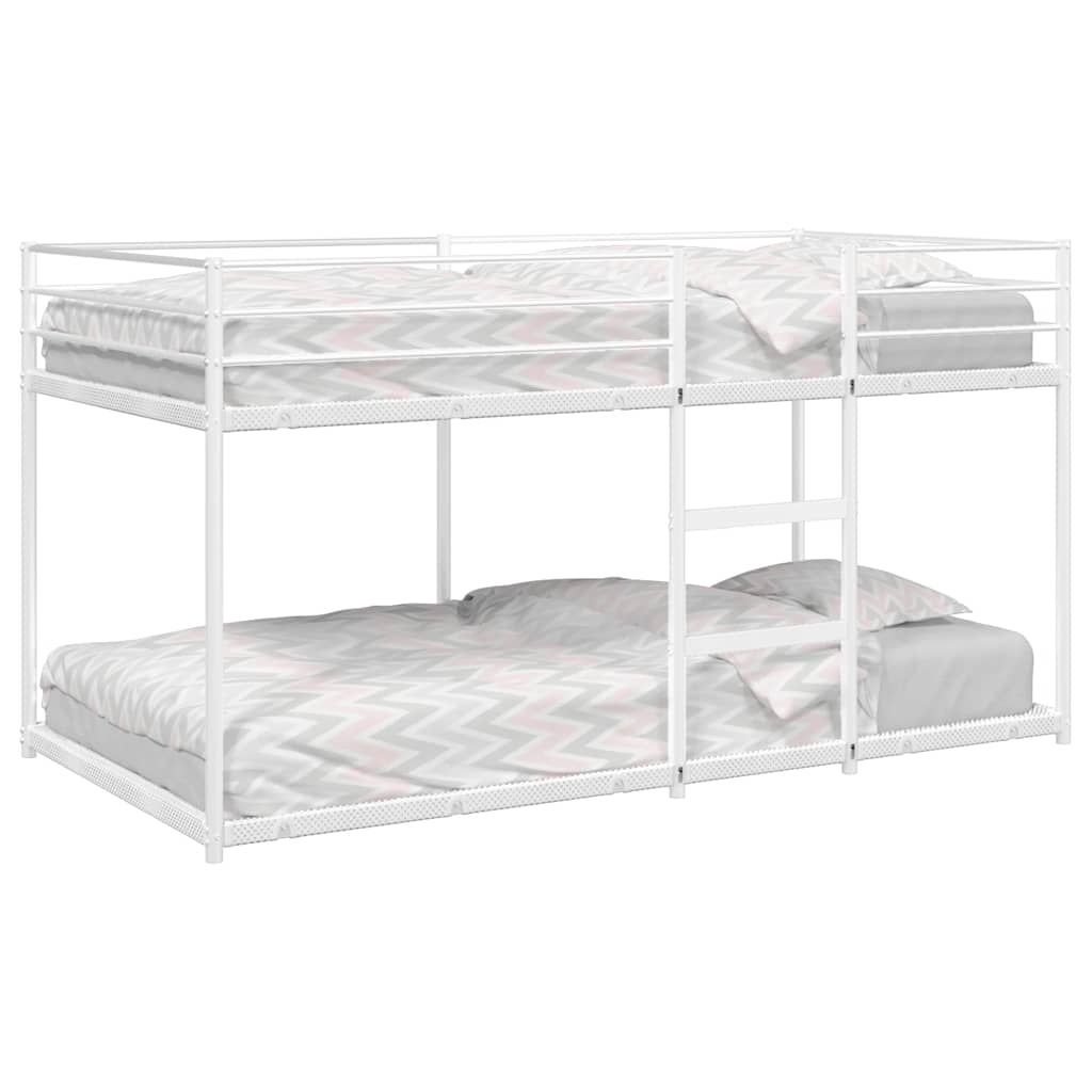 Letto A Castello Senza Materasso Bianco In Acciaio