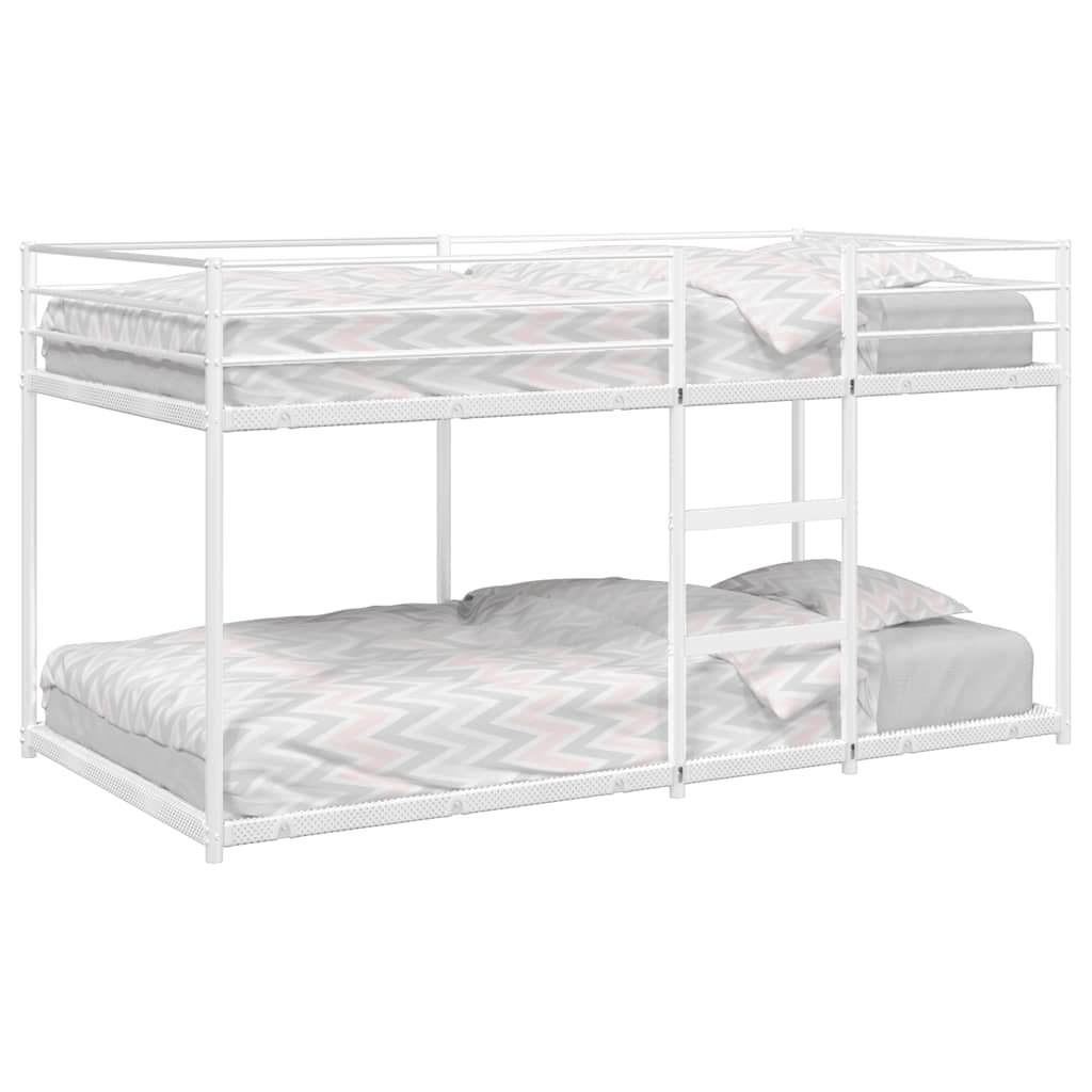 Letto A Castello Senza Materasso Bianco In Acciaio