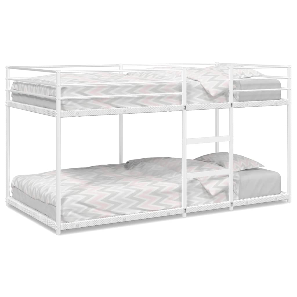 Letto A Castello Senza Materasso Bianco In Acciaio