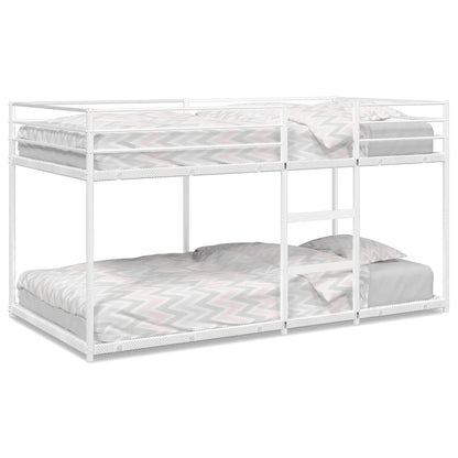 Letto A Castello Senza Materasso Bianco In Acciaio
