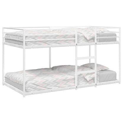 Letto A Castello Senza Materasso Bianco In Acciaio