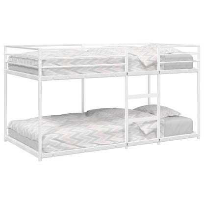 Letto A Castello Senza Materasso Bianco In Acciaio