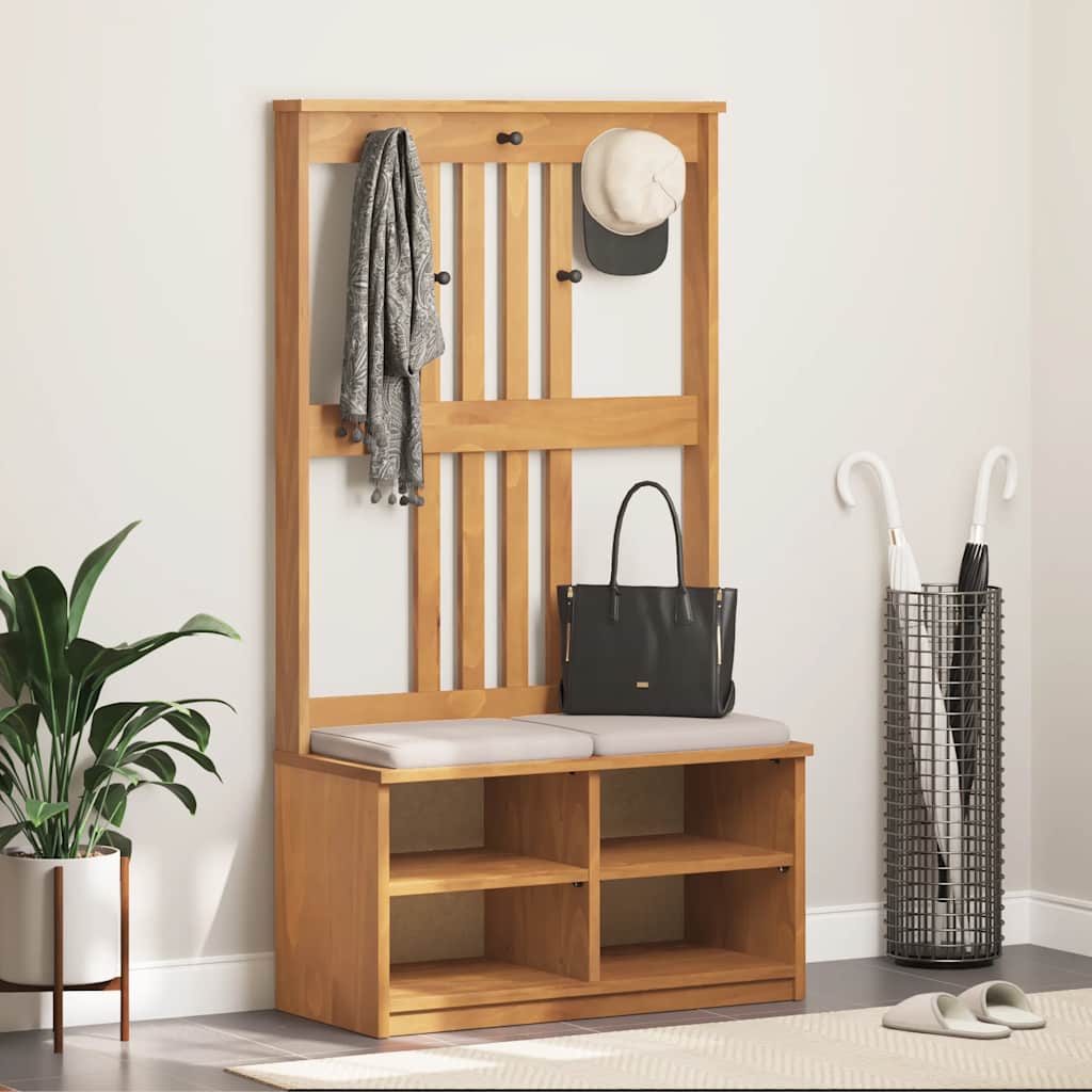 Albero Da Ingresso Sandnes 87X40X159,5 Cm In Legno Di Pino