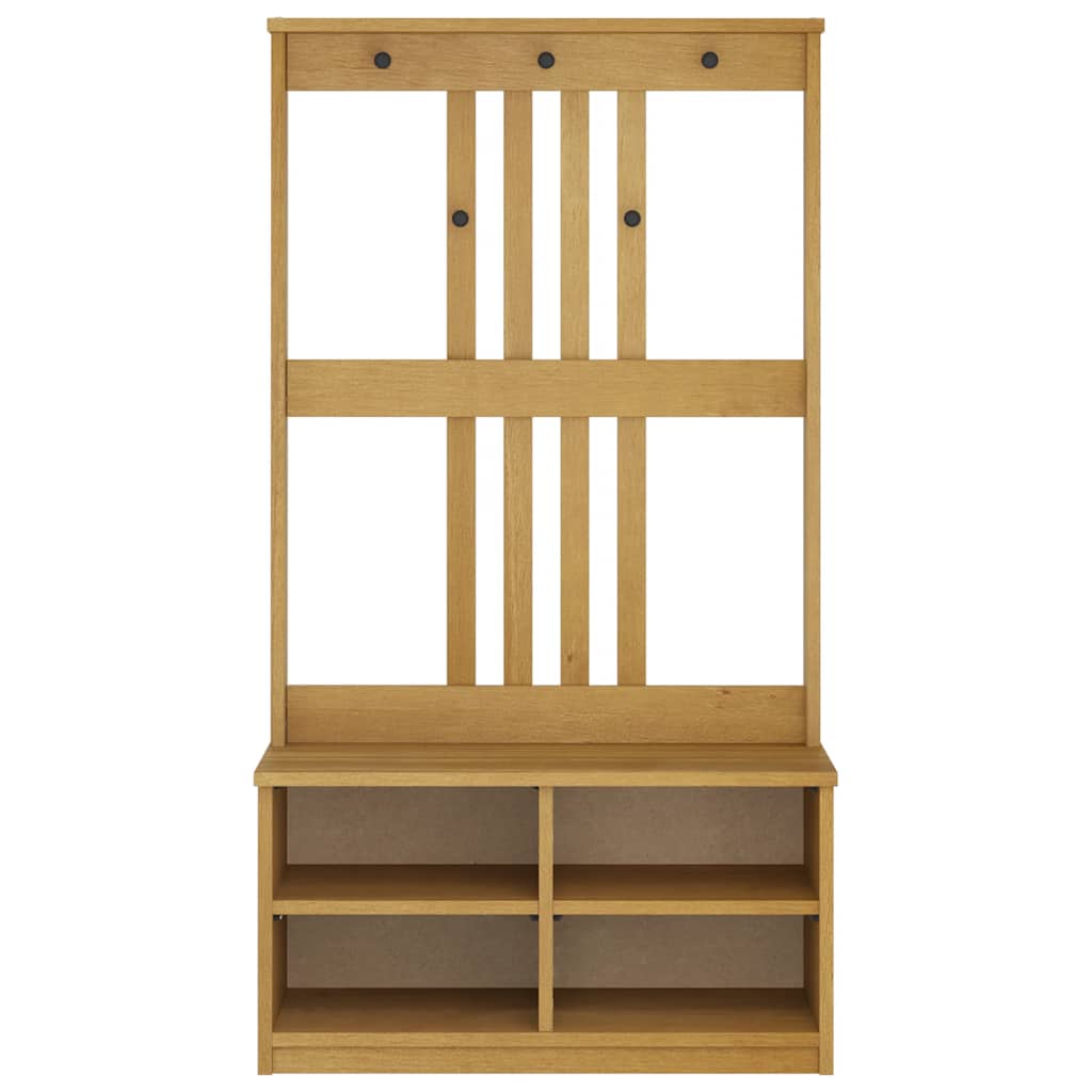 Albero Da Ingresso Sandnes 87X40X159,5 Cm In Legno Di Pino