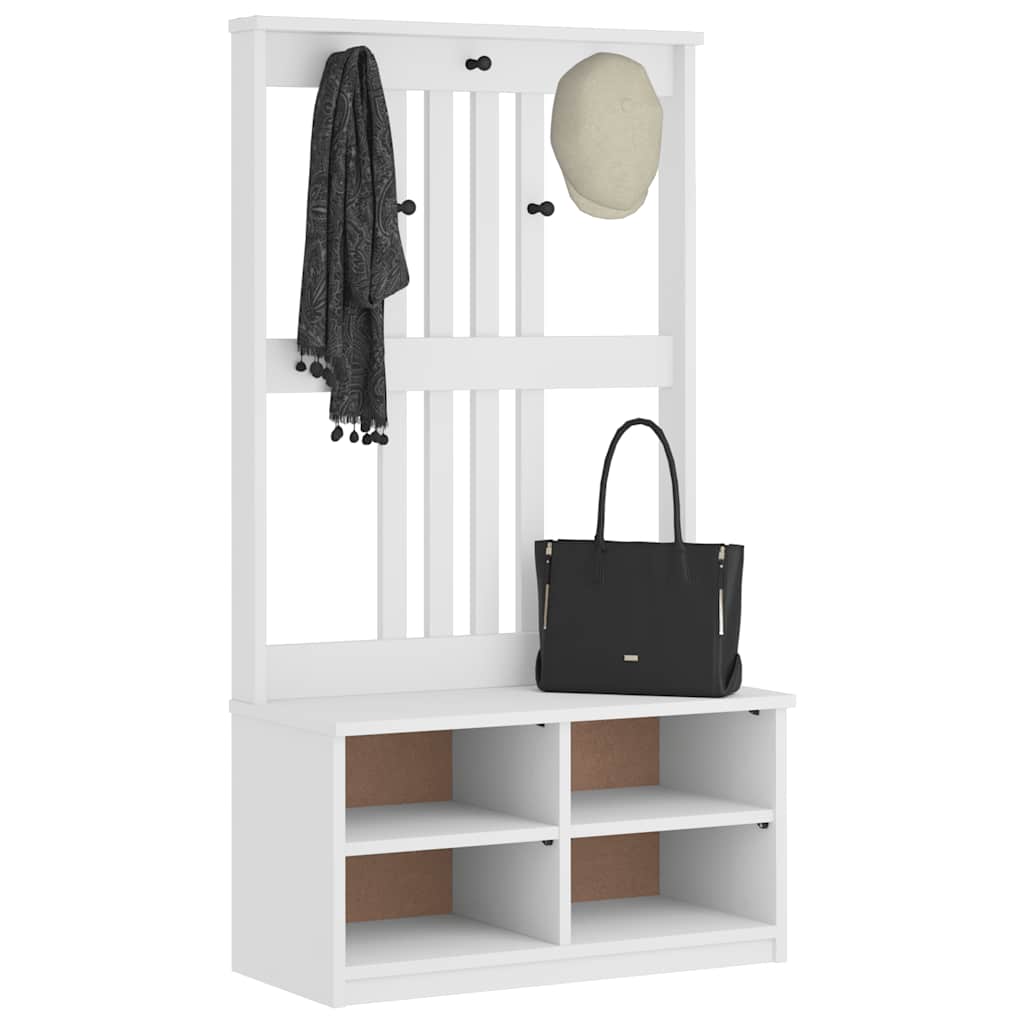 Albero Da Ingresso Sandnes 87X40X159,5 Cm In Legno Di Pino