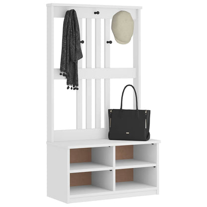 Albero Da Ingresso Sandnes 87X40X159,5 Cm In Legno Di Pino