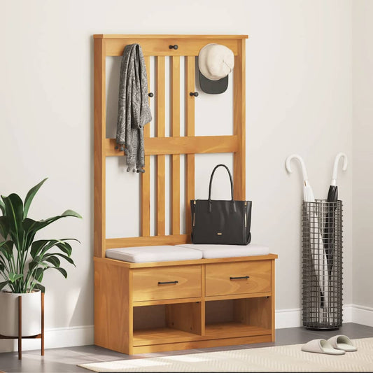 Albero Da Ingresso Sandnes 87X40X159,5 Cm In Legno Di Pino