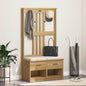 Albero Da Ingresso Sandnes 87X40X159,5 Cm In Legno Di Pino