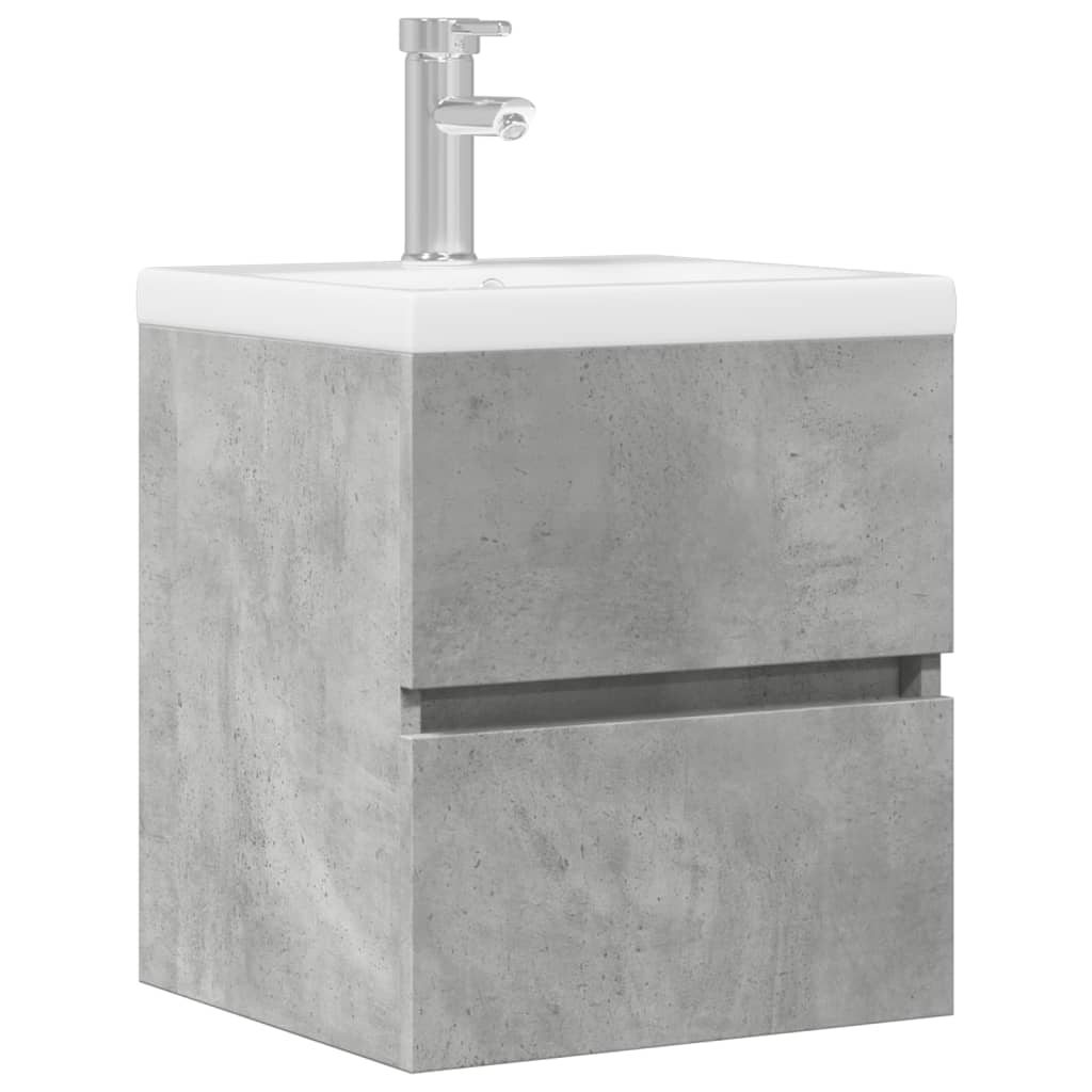 Mobile Lavabo 90X38,5X45 Cm In Legno Multistrato Grigio Cemento