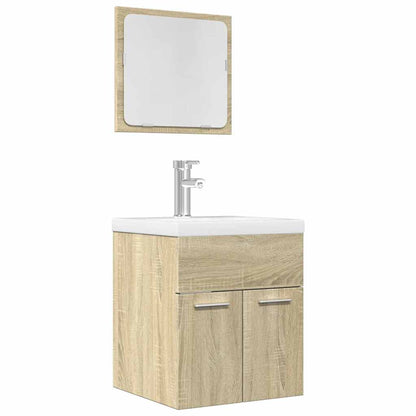 Set Mobili Da Bagno 2 Pz Legno Multistrato
