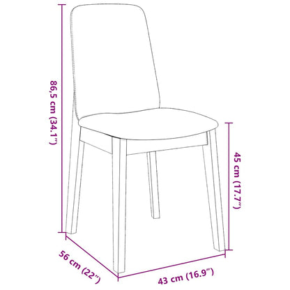 Sedie Da Pranzo Con Cuscini 2 Pz In Legno Massello Di Hevea