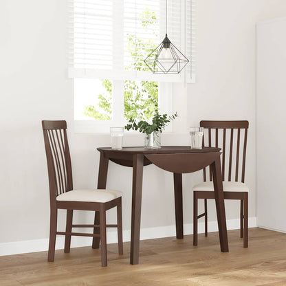 Sedie Da Pranzo Con Cuscini 2 Pz Bianco Legno Massello Di Hevea