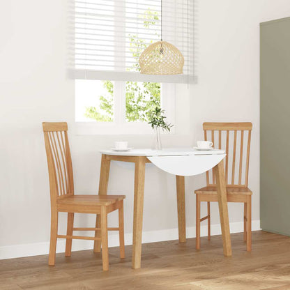Sedie Da Pranzo Con Cuscini 2 Pz Bianco Legno Massello Di Hevea